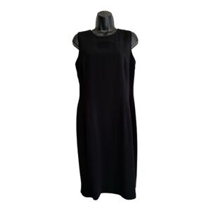 Maggy London Black Sleeveless Midi Sheath Dress Size 8